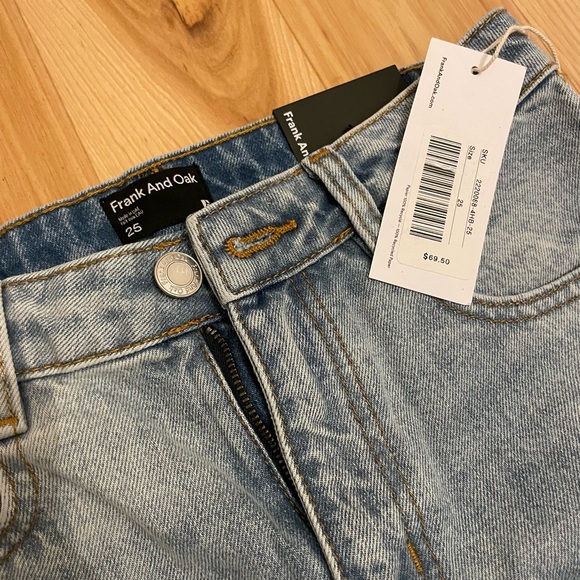 NEW never worn Frank & Oak denim shorts - Picture 2 of 3